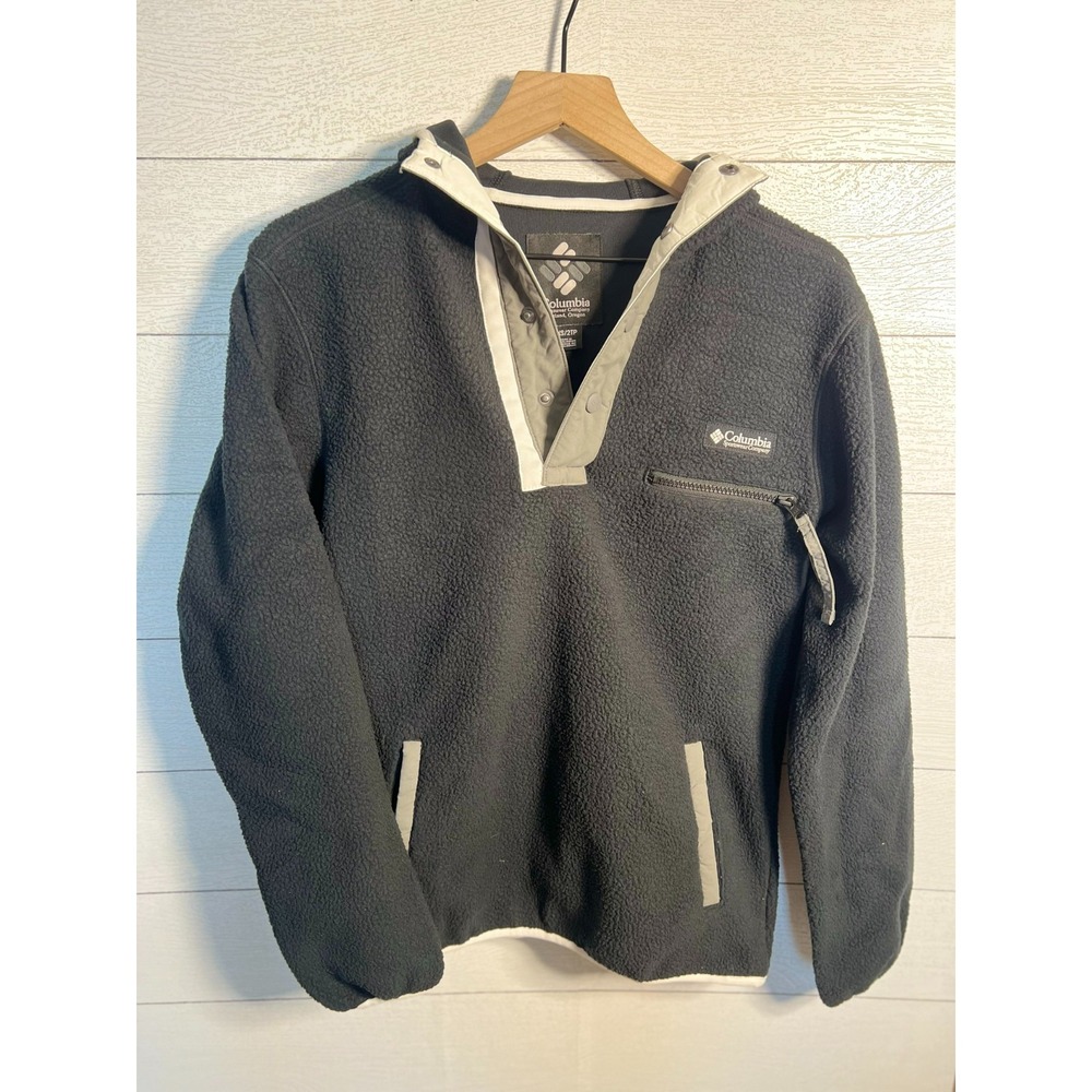 Columbia Helvetia Half Snap Fleece Hoodie AM1382 Charcoal Grey XXS Pullover